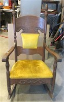 Antique Rocking Chair w/Ornate Trim