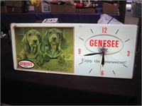 1965 Genesee Beer light up clock sign