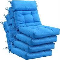 4 Pack Chair Cushion  43.4x21x4 Inch  Blue