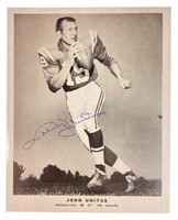 John Unitas Autographed Football Photograph