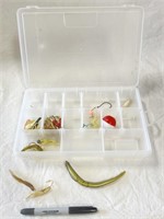 Fishing Lure Storage Box - w/ Bobbers and Tackle