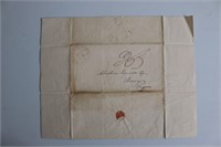 1840 Pre-Stamp Folded Letter/ Envelope