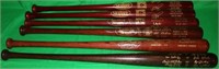 LOT OF 6 LOUISVILLE SLUGGER BATS TO INCLUDE 4