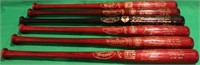 6 HALL OF FAME LOUISVILLE SLUGGER BATS WITH HALL