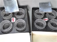 2 Sets of Fostoria Crystal Napkin Rings