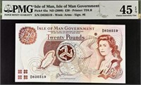 Isle of Man 20 Pounds P-45a ND (2000) PMG 45 IMBA