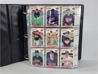 BINDER FULL OF ASSORTED BASEBALL CARDS