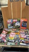 Stack of stock, car racing magazines
