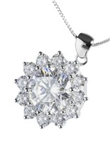 925S 1.0ct Moissanite Diamond Necklace