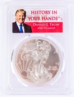 Coin 2017 American Silver Eagle PCGS  D.Trump