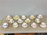 assorted china cups/ saucers 14 pr.