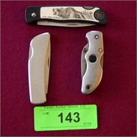 3 POCKET KNIVES (1 SMITH & WESSON, 1 SILVER EAGLE)