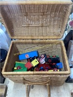 Basket with wooden toy train