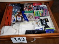 DRAWER OF GUM, MINTS, MATCHES, MISC