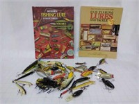 Fishing lures and books