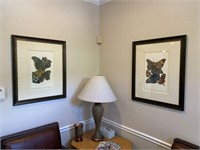 (2) Matted & Framed Butterfly Prints 25" x 30"