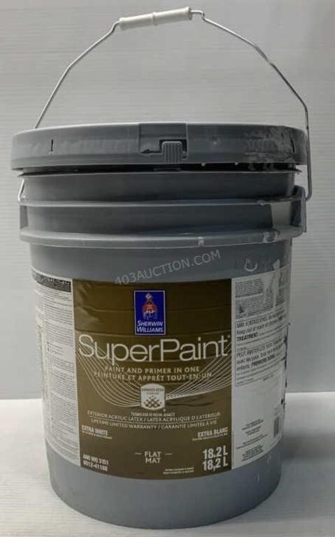 18L Pail of Sherwin Williams Paint & Primer - NEW