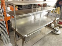 Stainless Station with Double Overshelf