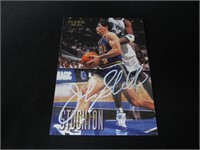 John Stockton Jazz signed card COA