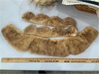 lot of 3 mink  fur collars - vintage