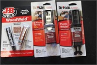 Devcon Epoxy, Plastic Welder, JB Weld Woodweld
