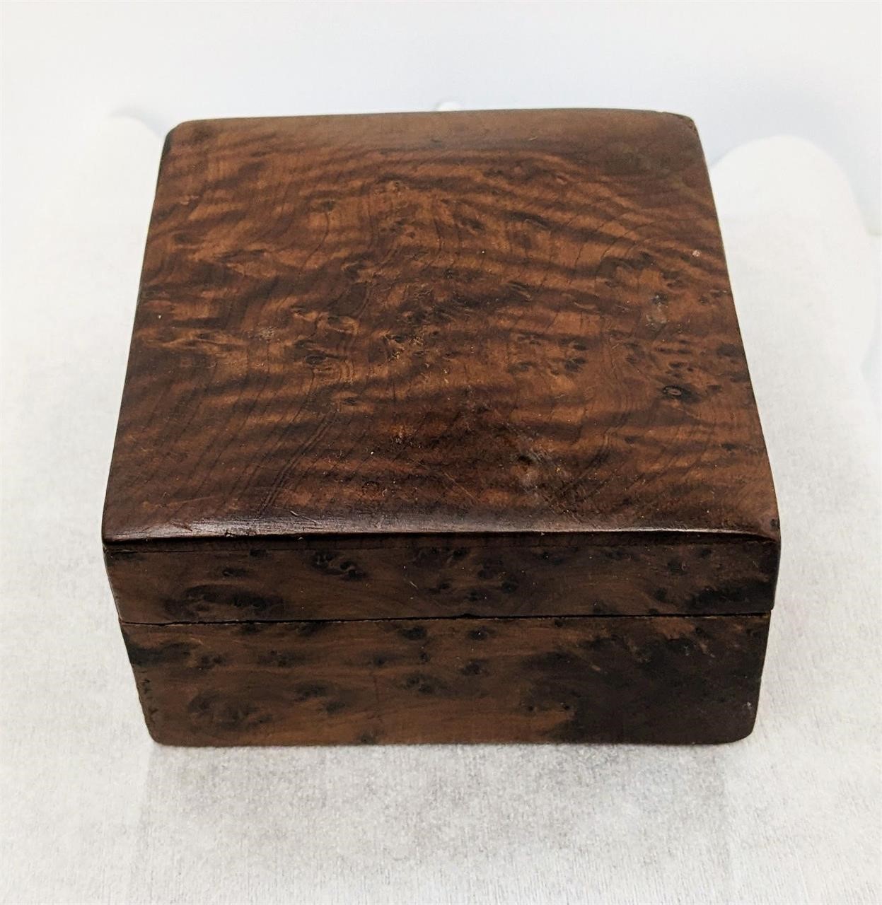 Small Exotic Carved Wood Jewelry Box