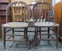 3 ANTIQUE SPINDLE BACK CHAIRS