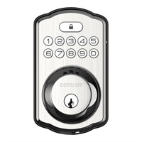 R3088  Defiant Castle Keypad Deadbolt, Satin Nicke