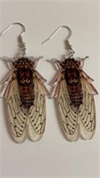 Large cicada earrings 2.75 inches long New never