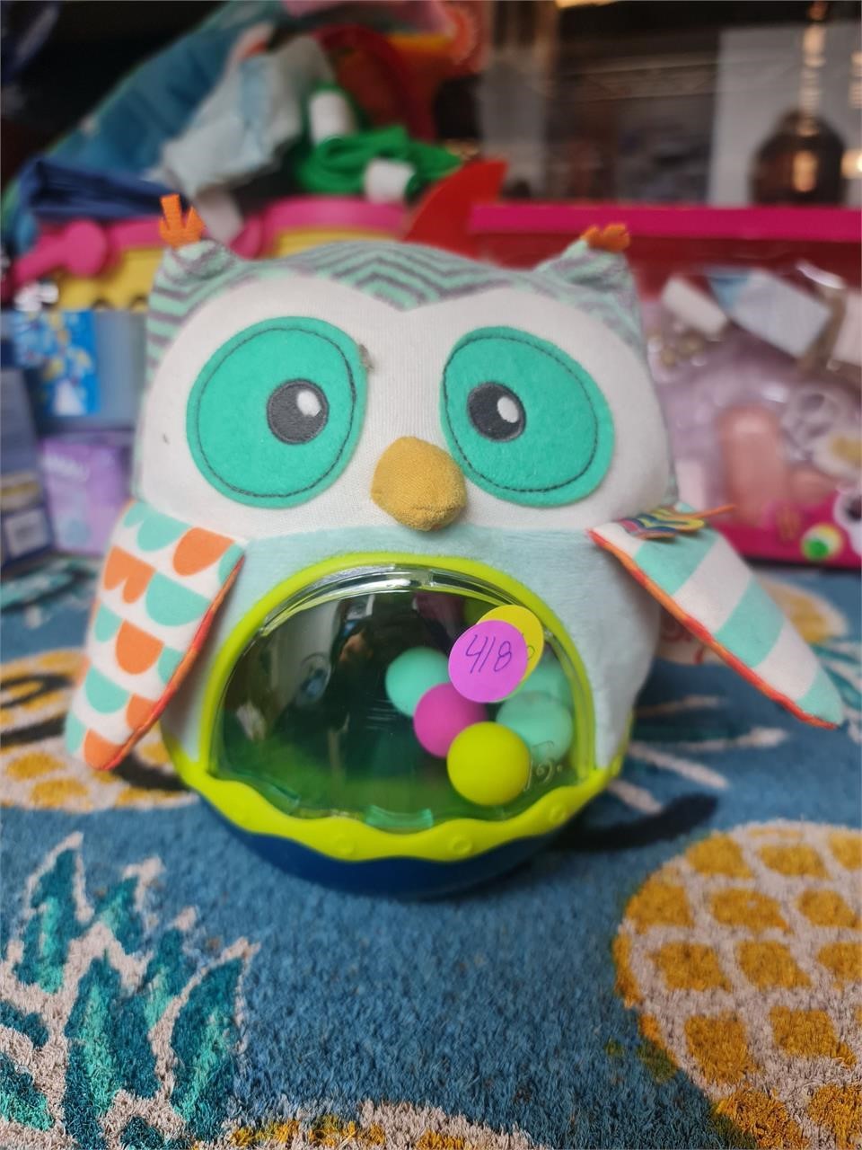 Owl baby toy lights sings
