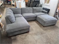 Thomasville - 3 Piece Grey Fabric Sectional Set