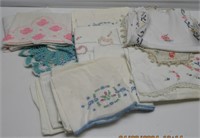 LOT OF LINENS INC. PILLOW CASES-DOILIES-RUNNERS