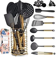 Black and Gold Kitchen Utensils