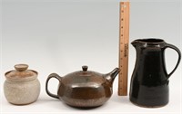 3 CERAMICS FROM STUDIO OF LEACH