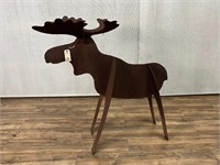 Metal Moose Silhouette Standing 4 Foot Figurine