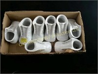 Box of Porcelain Baby Shoes