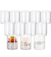 $75 (4"X3.35") 12-Pcs Glass Candle Holder