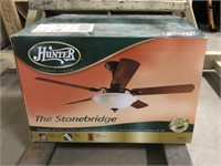 Hunter Stone Bridge Fan Light Fixture