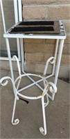 Metal Plant Stand + Side Table AS IS