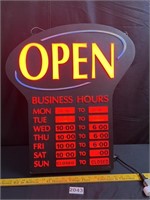 Lighted Open Sign