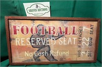 Football 19x10” Reserved Seats $24.99 Hobby Lobby