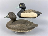 Marv Meyer Pair of Bluebill Duck Decoys,