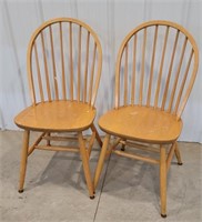 2 bow back kitchen chairs