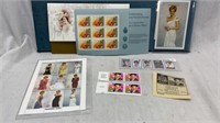 Stamps, Queen Mother, Princess Diana and Elvis