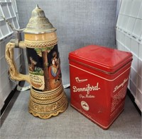 German musical beer stein, Donniford pipe tobacco