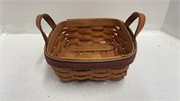 Longaberger - Small square basket- with double