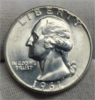 1961 Washington Quarter MS64+