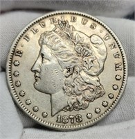 1878-CC Morgan Silver Dollar AU55/58 Nice Toning