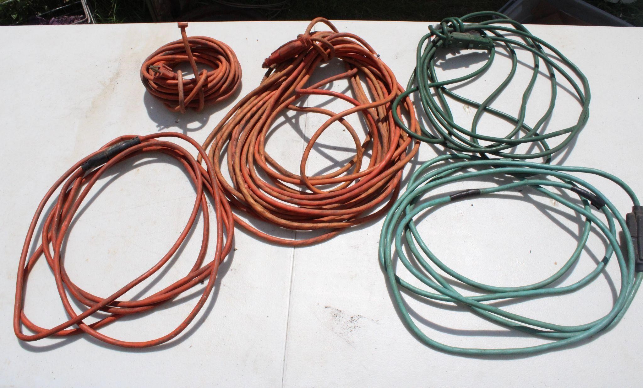 5 Assorted Extension Cords