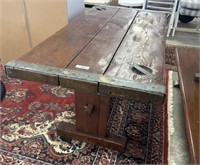 Ornate Handmade Heavy Pine Table.